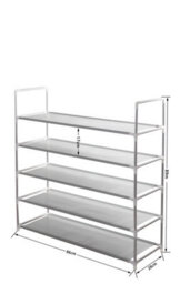 Ehc Shoe Rack 5 Tier, Shoe Storage Organiser, Stackable Shoe Rack, Shoe Shelf For Hallway, Living Room, Bedroom - thumbnail 6