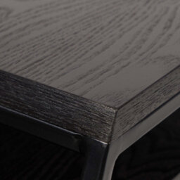 Pacific Lifestyle Nest Of 2 Black Ash And Metal Coffee Tables, Nesting Set For Living Room, Mashiko - thumbnail 8