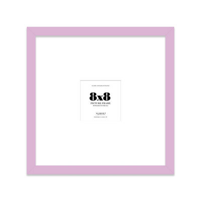 "8X8"" Lilac Picture Frame - 8X8"" Square Frame With 4X4"" Mount For 8X8""/4X4"" Pictures Luxurious Style Photo Display, 1 Pack" - image 1