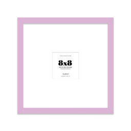"8X8"" Lilac Picture Frame - 8X8"" Square Frame With 4X4"" Mount For 8X8""/4X4"" Pictures Luxurious Style Photo Display, 1 Pack" - thumbnail 1