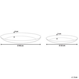 Beliani Set Of 2 Trinket Dishes Sadane Metal Gold - thumbnail 3