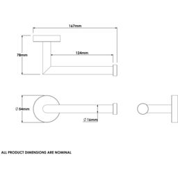 Croydex Flexi-Fix Knightsbridge Chrome Effect Wall-Mounted Toilet Roll Holder (H)54mm (W)167mm - thumbnail 3