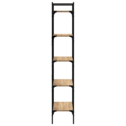 Berkfield Industrial Bookcase 5-Tier Sonoma Oak 56X31.5X174 Cm Engineered Wood - thumbnail 5