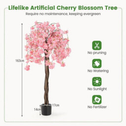 163Cm Tall Artificial Cherry Blossom Tree - thumbnail 2