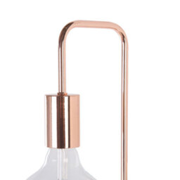 Beliani Arched Floor Lamp With Exposed Bulb, Copper Gloss Finish, 140 Cm Height - thumbnail 3