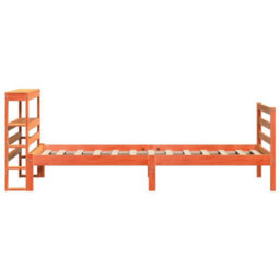 Berkfield Bed Frame Without Mattress Wax Brown 75X190 Cm Small Single Solid Wood Pine - thumbnail 7