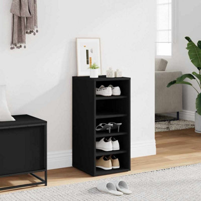 Vidaxl Shoe Cabinet Black 31.5X35X70 Cm Engineered Wood - image 1