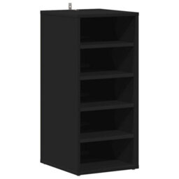 Vidaxl Shoe Cabinet Black 31.5X35X70 Cm Engineered Wood - thumbnail 2