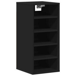 Vidaxl Shoe Cabinet Black 31.5X35X70 Cm Engineered Wood - thumbnail 4