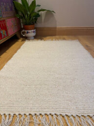 Second Nature Online Hush Hand Loomed Soft Cotton Rug In Muted Colours / 150 X 240 Cm / Natural - thumbnail 1