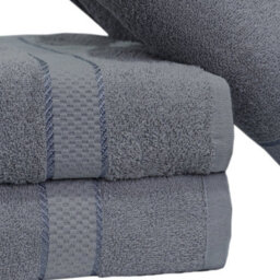 Casabella Towels Luxury 4 Pack Bath Sheets 100% Cotton Super Soft Quick Dry Highly Absorbent Bathroom Towels Silver - thumbnail 2