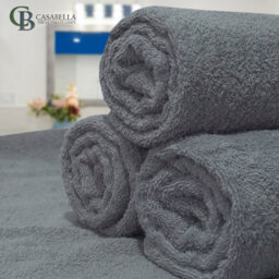 Casabella Towels Luxury 4 Pack Bath Sheets 100% Cotton Super Soft Quick Dry Highly Absorbent Bathroom Towels Silver - thumbnail 5