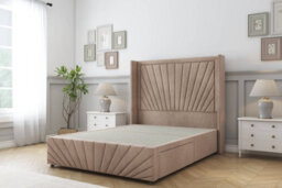 "Comfort Sunrise Mink Naples Divan Bed Set No Drawers - 54"" Wingback & 12"" Footboard 5' King" - thumbnail 3