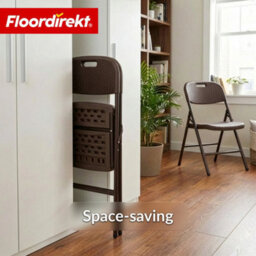 Floordirekt Niigata Folding Garden Chairs 2 Pack Rattan Look Weather Resistant Balcony Camping Patio Brown 57 X 46 X 83 Cm - thumbnail 6