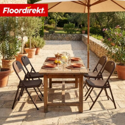 Floordirekt Niigata Folding Garden Chairs 2 Pack Rattan Look Weather Resistant Balcony Camping Patio Brown 57 X 46 X 83 Cm - thumbnail 8