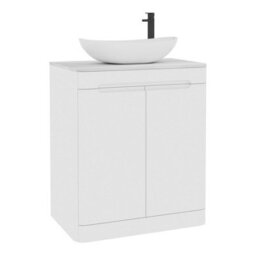 Royal Bathrooms Venice 700mm Gloss White Freestanding Bathroom Countertop Vanity Unit 2 Door With Cesar Basin - thumbnail 7