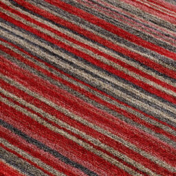 Handmade Easy To Clean Modern Striped Red Wool Rug For Living Room & Bedroom-80Cm X 150Cm - thumbnail 3