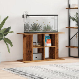 Walplus Old Wood Aquarium Stand 100X40X60 Cm Engineered Wood - Fish Tank Cabinet - thumbnail 1