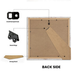 Ak Frames White Rustic 12X12 Frame With 10X10 Mount And Perspex Front - thumbnail 3