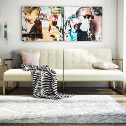 Dorel Home Cl Lexington Modern Futon Ivory - thumbnail 2
