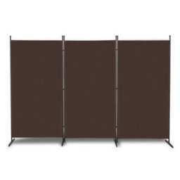 6Ft Folding Wall Privacy Screen 3-Panel Room Divider Movable Partition Separator - thumbnail 1