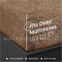 Gc Gaveno Cavailia Teddy Bear Plain Fitted Sheet Single Mink Fleece Thermal Warm Super Soft & Warm Fluffy Fitted Bed Sheet - thumbnail 5