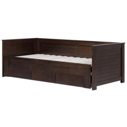 Beliani Bed With Storage Drawers Wood Cahors 90 X 200 Cm (Eu Single) Dark Brown - thumbnail 6