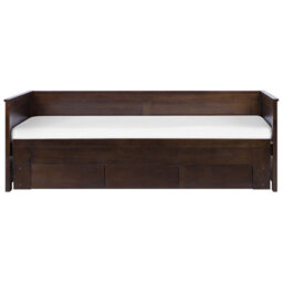 Beliani Bed With Storage Drawers Wood Cahors 90 X 200 Cm (Eu Single) Dark Brown - thumbnail 7