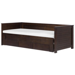 Beliani Bed With Storage Drawers Wood Cahors 90 X 200 Cm (Eu Single) Dark Brown - thumbnail 4