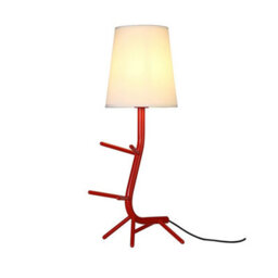 Luminosa Lighting Luminosa Centipede Table Lamp With Shade, 1 X E27, Red / White