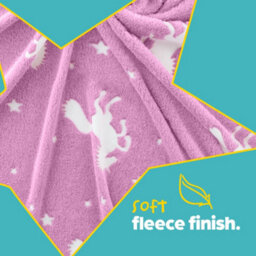Wicked Gizmos Unicorn Glow In The Dark Blanket - Pink - thumbnail 6