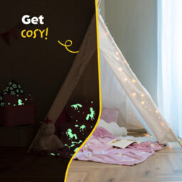 Wicked Gizmos Unicorn Glow In The Dark Blanket - Pink - thumbnail 9