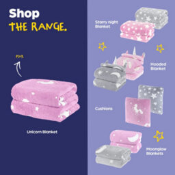 Wicked Gizmos Unicorn Glow In The Dark Blanket - Pink - thumbnail 8