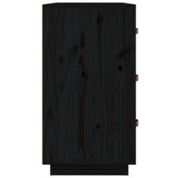 Berkfield Rustic Sideboard Black 80X40X75 Cm Solid Wood Pine - thumbnail 5