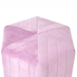 Wyld And Coco Ottman Glamour Velvet Hexagonal Pouffe Light Violet 53 X 48 X 29 Cm - thumbnail 5