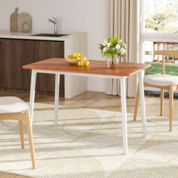 Darphe Modern Rectangular Wooden Reddish Brown Top Dining Table For Kitchen And Dining Room, 108Cm W X 65Cm D X 73Cm H - thumbnail 2