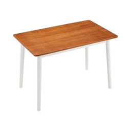 Darphe Modern Rectangular Wooden Reddish Brown Top Dining Table For Kitchen And Dining Room, 108Cm W X 65Cm D X 73Cm H