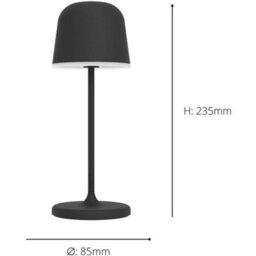 Loops Stylish Modern Black Led Table Lamp For Indoor Home Desk Decor - thumbnail 5