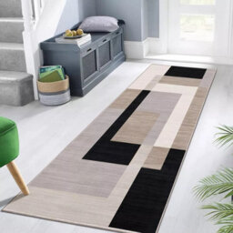 Ameha Milo Neutral Printed Rug 60X220 Cm Non Slip Kitchen Hallway Runner Rug Large Floor Mats Carpet - thumbnail 2