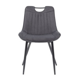 MMT Funiture Designs Dark Grey Ure Designs Ltd Nigella Dining Chairs Set Of 2, Velvet Chair Bucket - thumbnail 2
