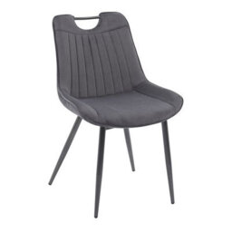 MMT Funiture Designs Dark Grey Ure Designs Ltd Nigella Dining Chairs Set Of 2, Velvet Chair Bucket - thumbnail 3