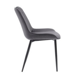 MMT Funiture Designs Dark Grey Ure Designs Ltd Nigella Dining Chairs Set Of 2, Velvet Chair Bucket - thumbnail 4