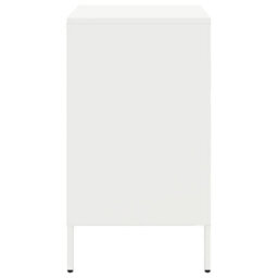 Berkfield Bedside Cabinet White 36X39X68 Cm Steel - thumbnail 7