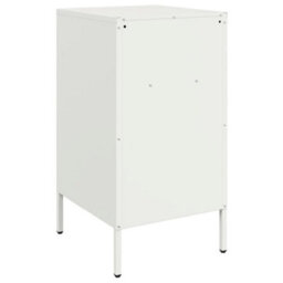 Berkfield Bedside Cabinet White 36X39X68 Cm Steel - thumbnail 8
