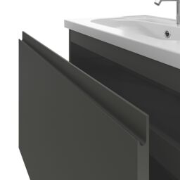 GoodHome Levanna Matt Dark Grey Wall-Mounted Vanity Unit & Basin Set (W)800mm (H)480mm - thumbnail 6