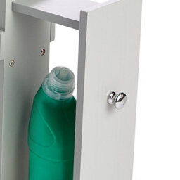Vonhaus Slim Bathroom Storage Unit, Grey Slimline Bathroom Cabinet, Narrow & Compact Organiser With Drawers, Shrewsbury - thumbnail 7