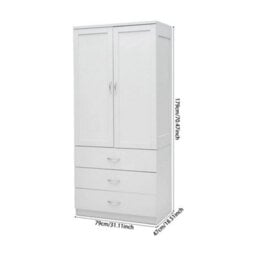 Wardrobe Storage Shelf Hanging Wardrobe Modern Bedroom Furniture - thumbnail 2