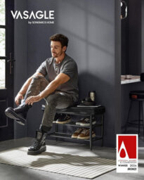 Vasagle Ekho Collection - Shoe Bench, Storage Bench, Shoe Rack Bench Entryway, Synthetic Leather With Stitching