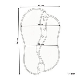 Beliani Wall Mirror Tawley 45 Cm 76 Cm Metal Gold - thumbnail 3