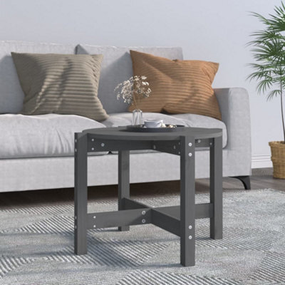 Walplus Coffee Table Grey 62.5X45 Cm Solid Wood Pine - image 1